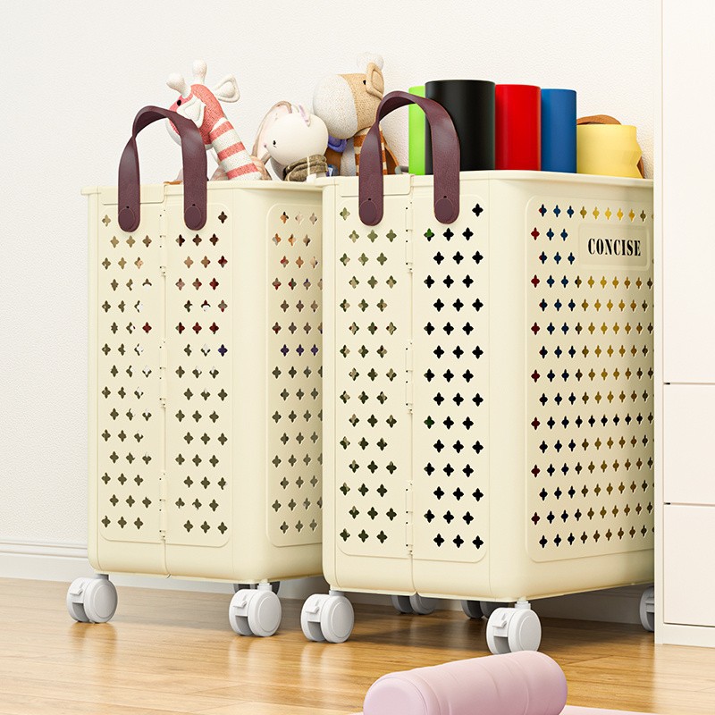 Folding Portable Basket With Wheels factory