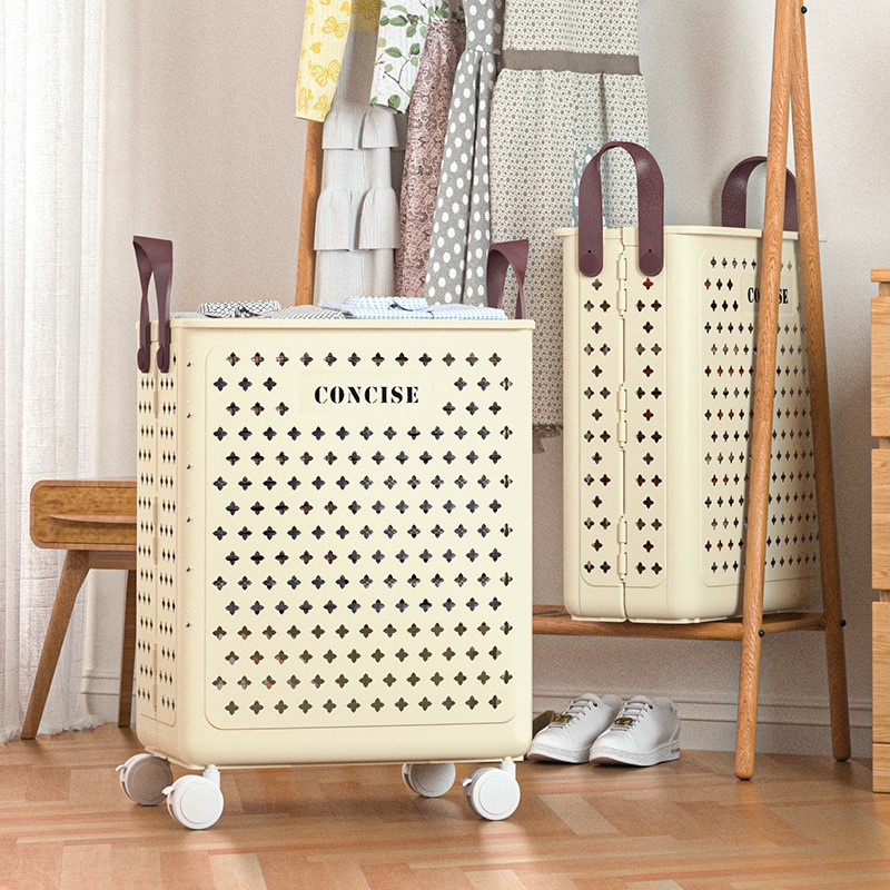 Basged Gludadwy Plygu gydag Olwynion